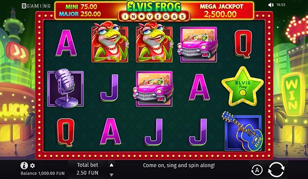 Elvis Frog in Vegas Slot