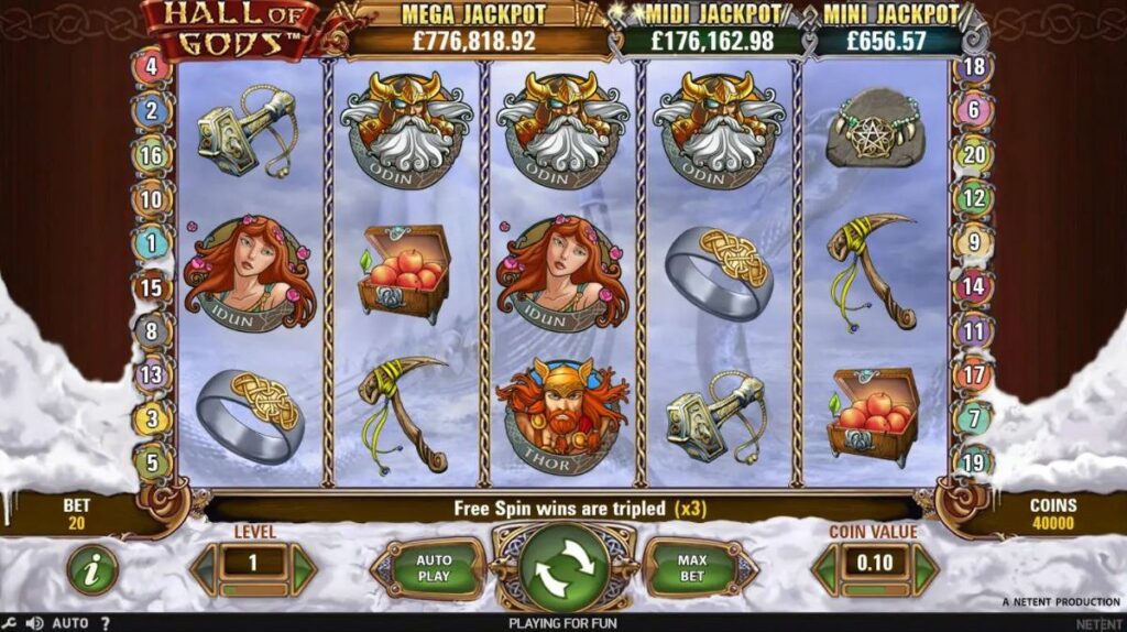 Hall of Gods jackpot slot