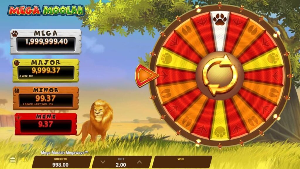 Mega Moolah Megaways Wheel